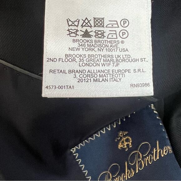 Brooks Brothers Men’s Navy Classic Wool Two Button Sportscoat Blazer Size 42L - Picture 8 of 13